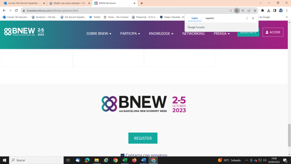 ISA Sección Española entidad colaboradora de BNEW Barcelona